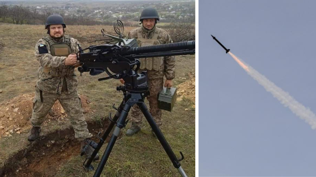 ОДЕСЬКІ ТЕРОБОРОНІВЦІ ЗБИЛИ РОСІЙСЬКУ РАКЕТУ ІЗ КУЛЕМЕТА (ФОТО)