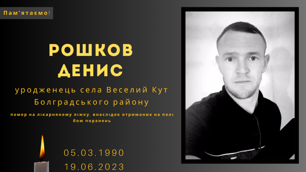 Памʼяті тих, кого вбила Росія: Рошков Денис 