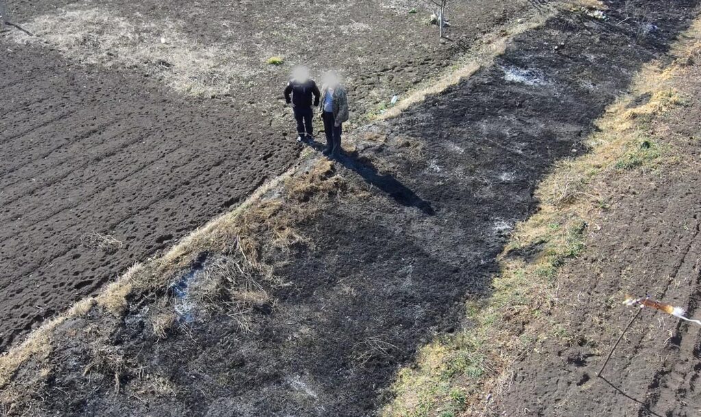 Рятувальники Болградського району викрили палія сухої трави за допомогою  дрона