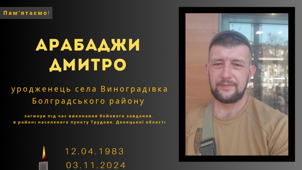 Памʼяті тих, кого вбила Росія: Арабаджи Дмитро