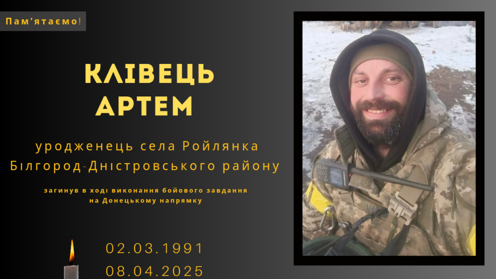Памʼяті тих, кого вбила Росія: Клівець Артем