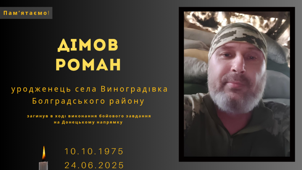 Памʼяті тих, кого вбила Росія: Дімов Роман