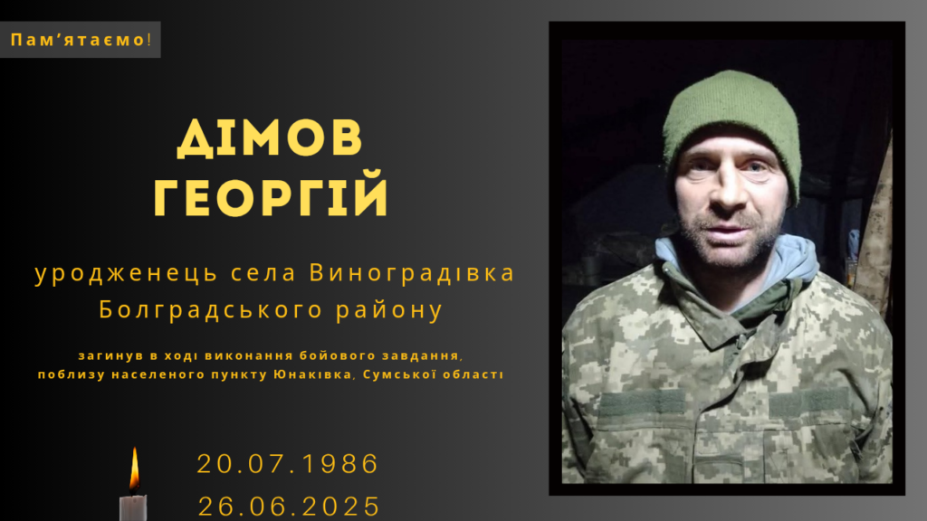Памʼяті тих, кого вбила Росія: Дімов Георгій