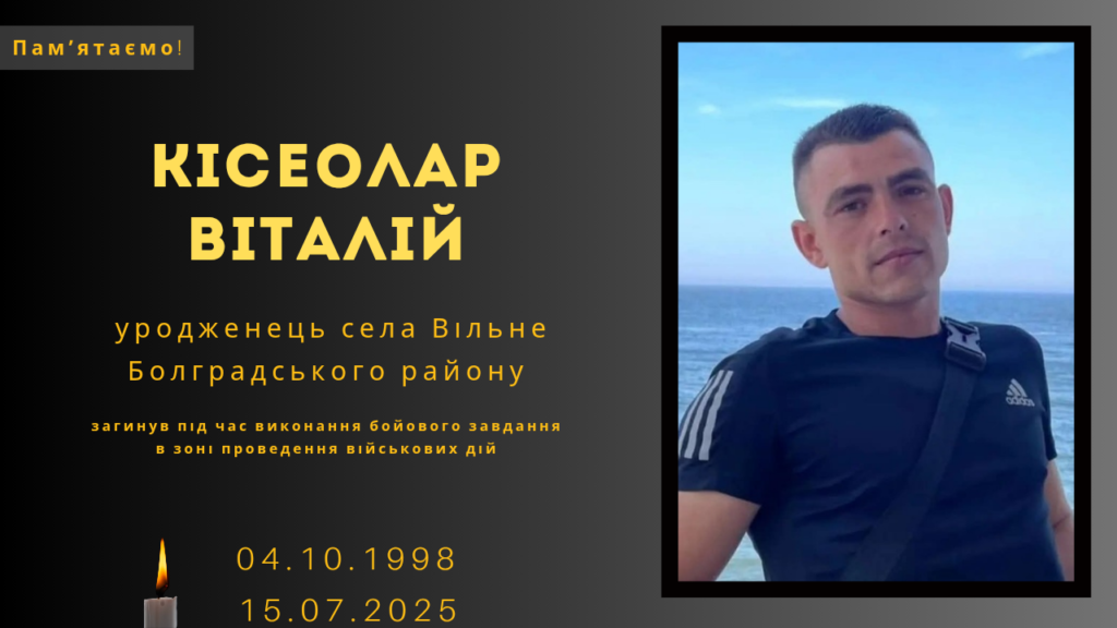 Памʼяті тих, кого вбила Росія: Кісеолар Віталій