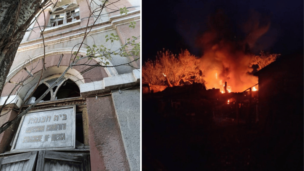 В Одесі внаслідок атаки згоріла старовинна синагога (Фото)