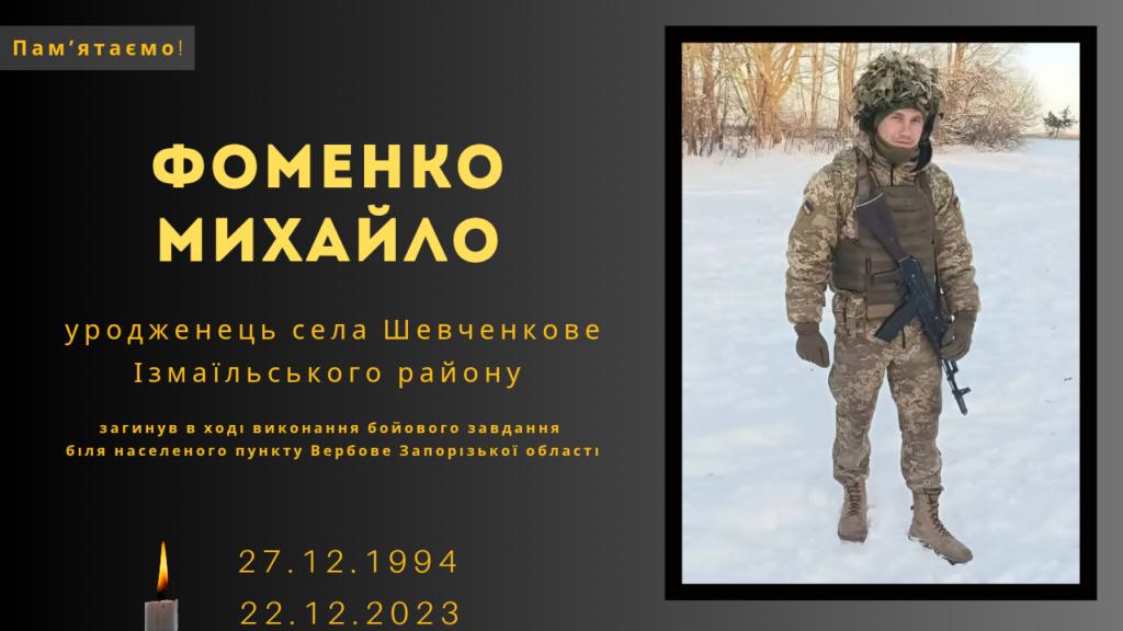 Памʼяті тих, кого вбила Росія: Фоменко Михайло