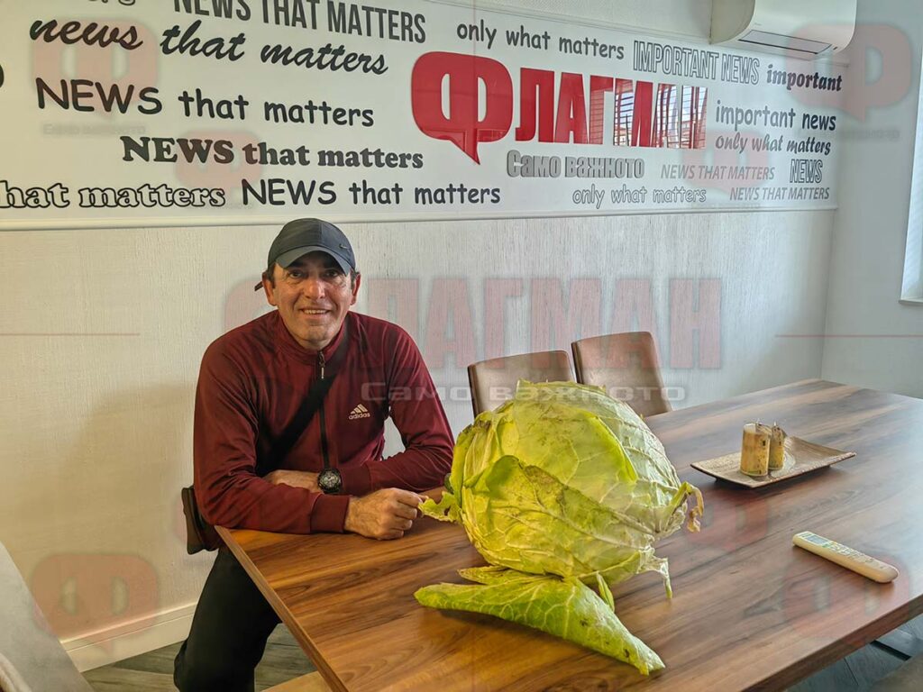 Уродженець Болградського району виростив найбільшу капусту в Болгарії