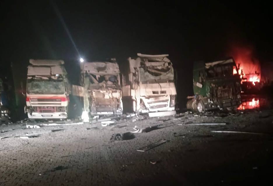 Шахеди зруйнували стоянку для фур на півдні Одеської області