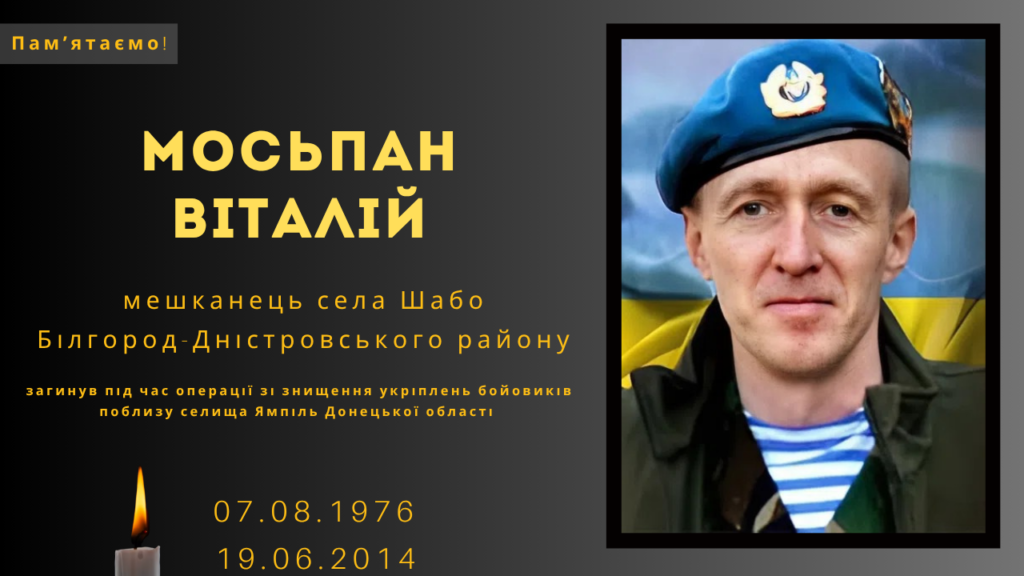 Памʼяті тих, кого вбила Росія: Мосьпан Віталій