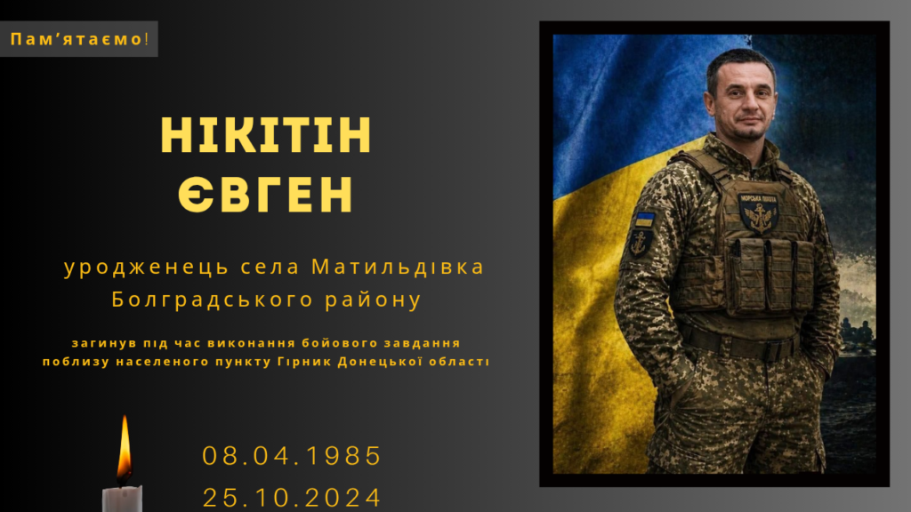 Памʼяті тих, кого вбила Росія: Нікітін Євген