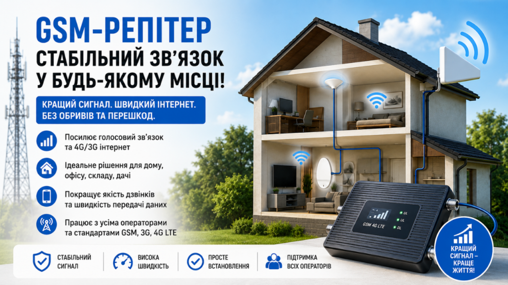 GSM репітер – ефективне рішення для стабільного мобільного зв’язку
