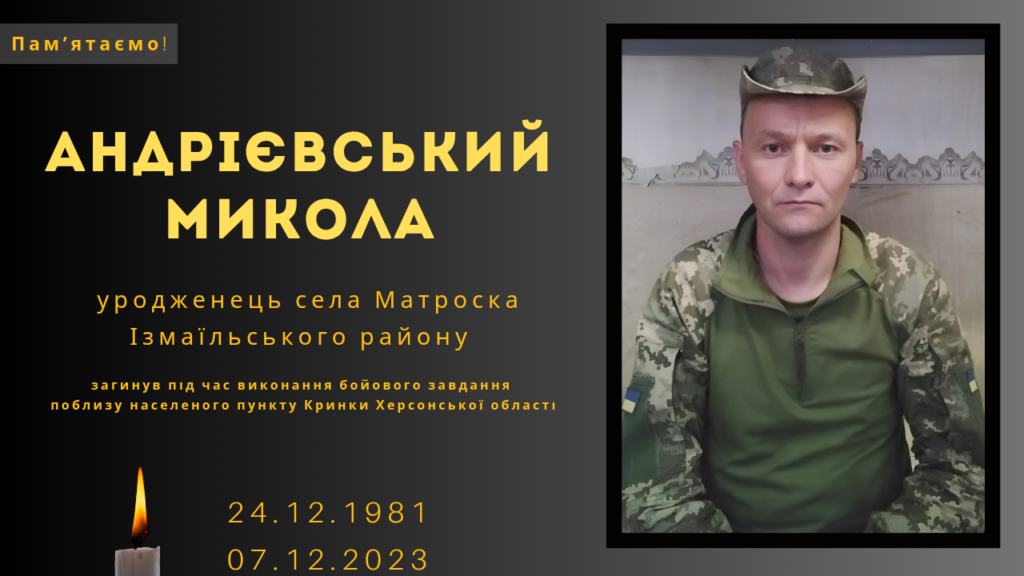 Памʼяті тих, кого вбила Росія: Андрієвський Микола