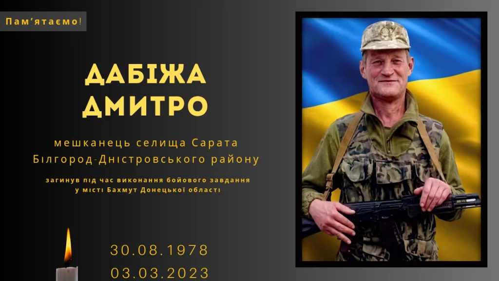 Памʼяті тих, кого вбила Росія: Дабіжа Дмитро